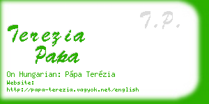 terezia papa business card