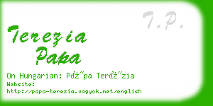 terezia papa business card